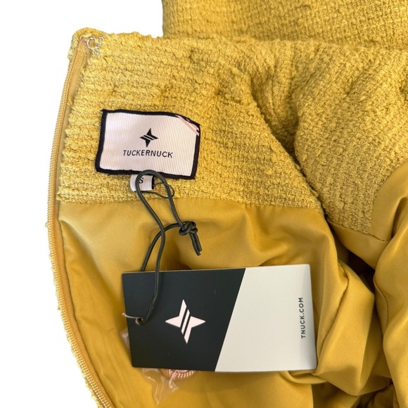 TUCKERNUCK - NWT Chartreuse Tweed Jackie O Classic Vintage Dress Sz S - Picture 8 of 10